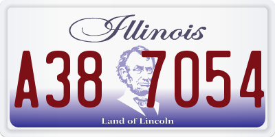 IL license plate A387054