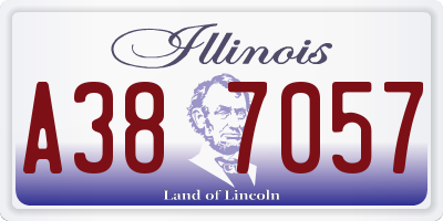 IL license plate A387057