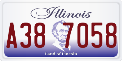 IL license plate A387058