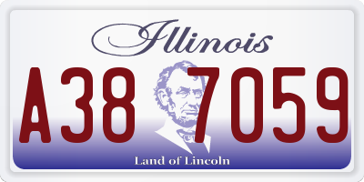 IL license plate A387059