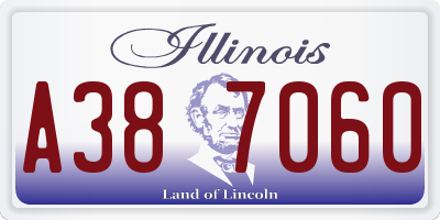 IL license plate A387060