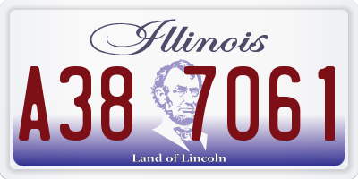 IL license plate A387061