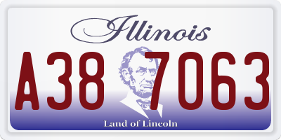 IL license plate A387063