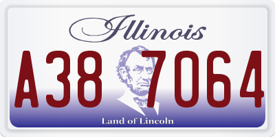 IL license plate A387064