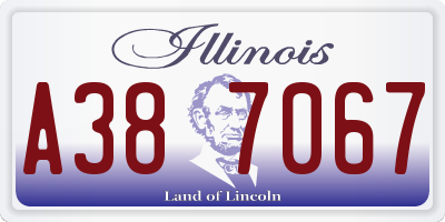 IL license plate A387067