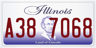 IL license plate A387068