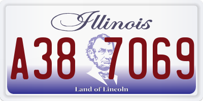 IL license plate A387069