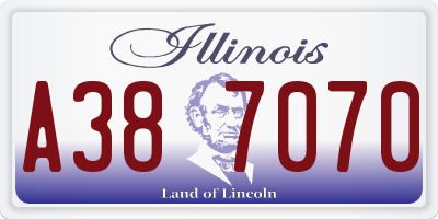 IL license plate A387070