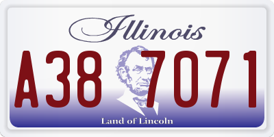 IL license plate A387071