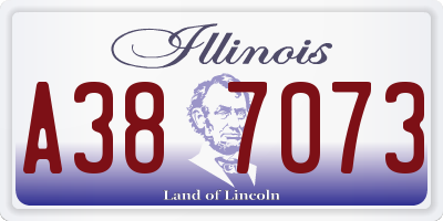 IL license plate A387073