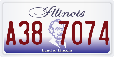 IL license plate A387074