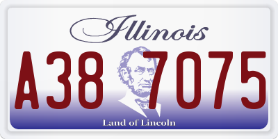 IL license plate A387075