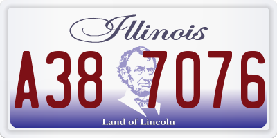 IL license plate A387076