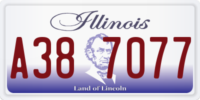 IL license plate A387077
