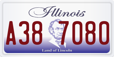 IL license plate A387080