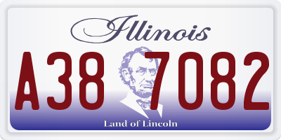 IL license plate A387082