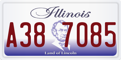 IL license plate A387085