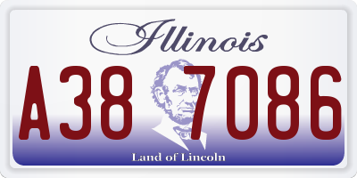 IL license plate A387086