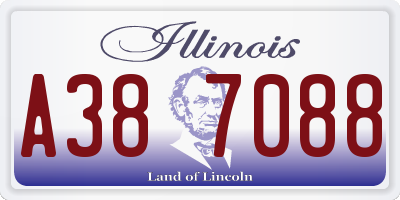 IL license plate A387088