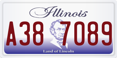 IL license plate A387089