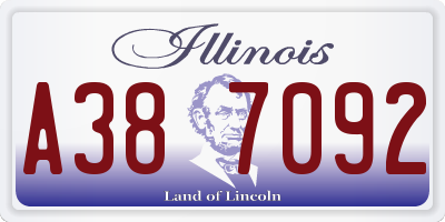 IL license plate A387092