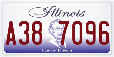 IL license plate A387096