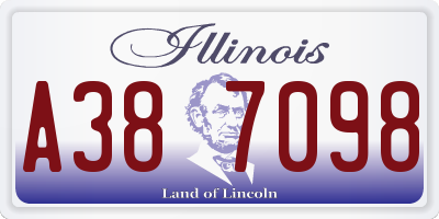 IL license plate A387098