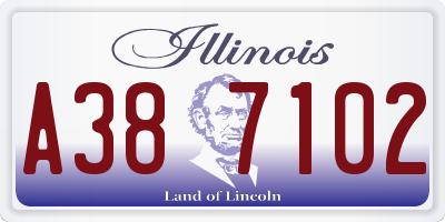 IL license plate A387102
