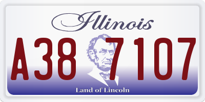 IL license plate A387107