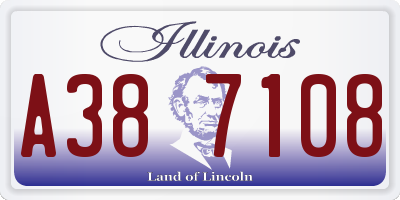 IL license plate A387108