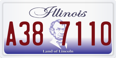 IL license plate A387110