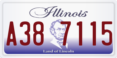 IL license plate A387115