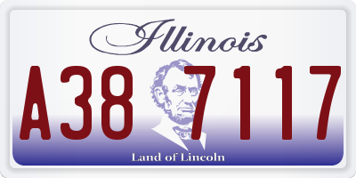 IL license plate A387117