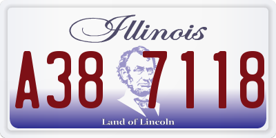 IL license plate A387118