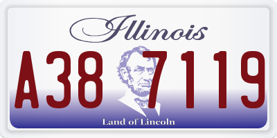 IL license plate A387119