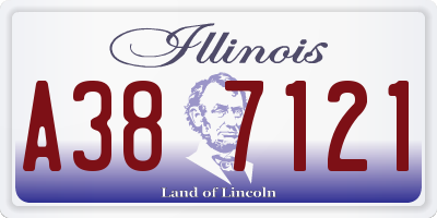 IL license plate A387121