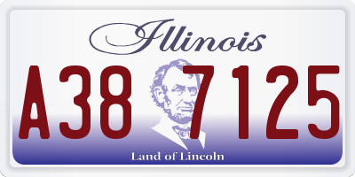 IL license plate A387125