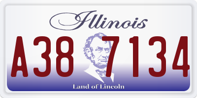 IL license plate A387134