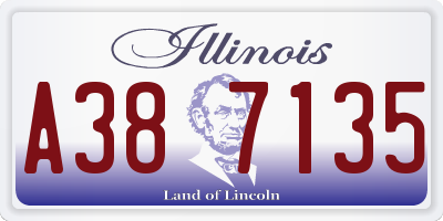 IL license plate A387135