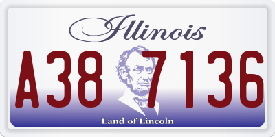 IL license plate A387136