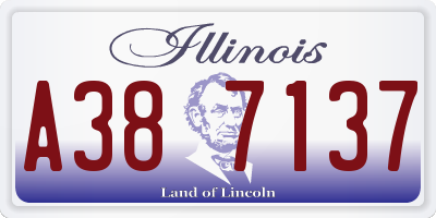 IL license plate A387137