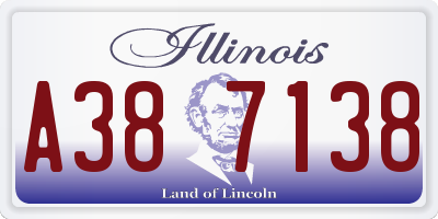 IL license plate A387138