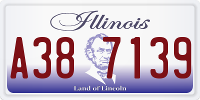 IL license plate A387139