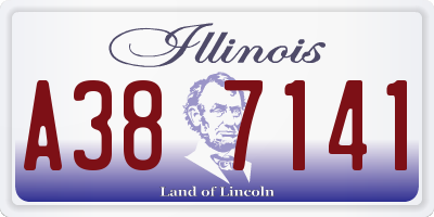 IL license plate A387141