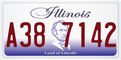 IL license plate A387142