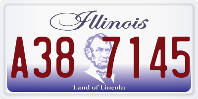 IL license plate A387145
