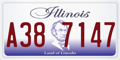 IL license plate A387147