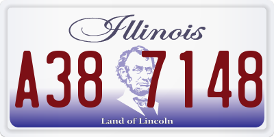 IL license plate A387148