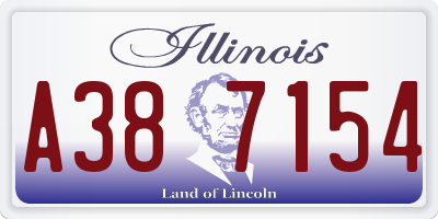 IL license plate A387154