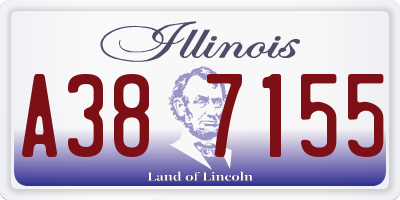 IL license plate A387155